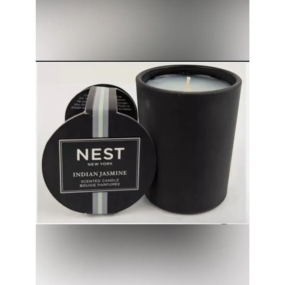 Nest Indian Jasmine Scented Candle - NEW 2 PACK Black Ceramic